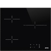 SMEG pliidiplaat SE263TD2 3 x Hilight, 60cm, must, lõigatud serv