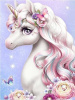 Norimpex teemantmaal Diamond Mosaic - Unicorn