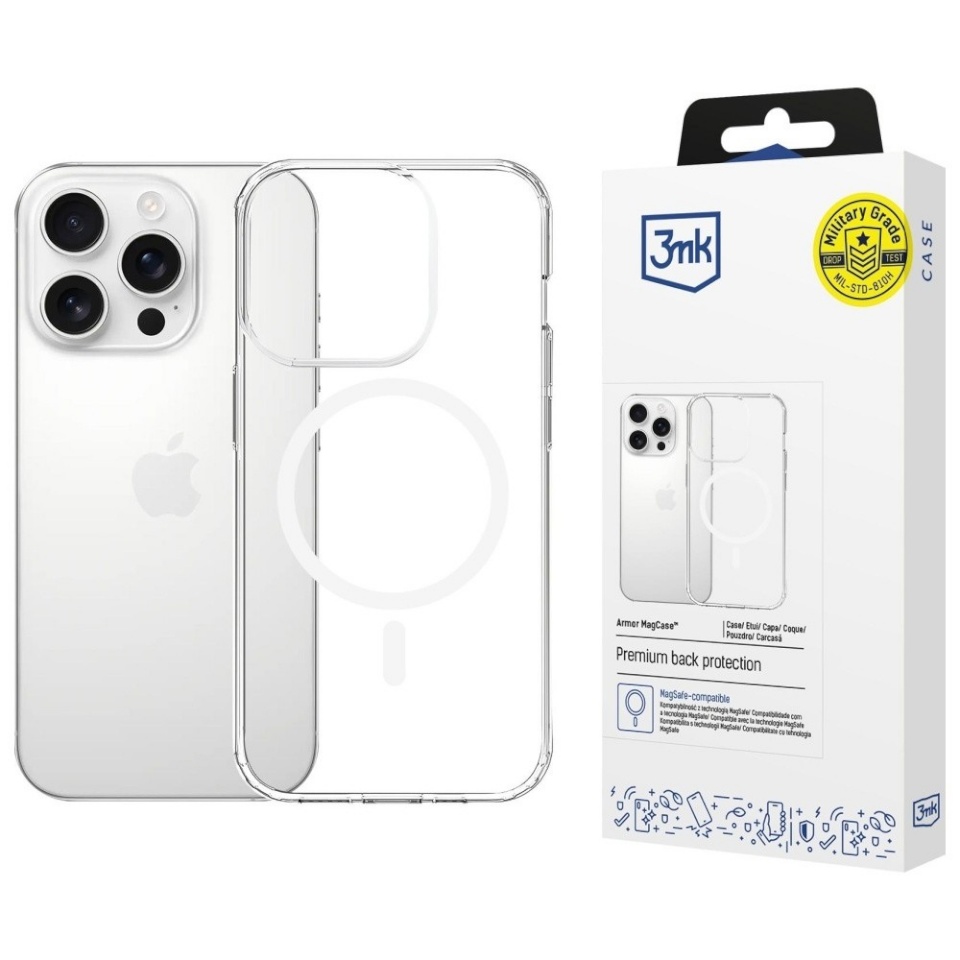 3mk kaitsekest Armor Mag iPhone 15 Pro Max MagSafe clear