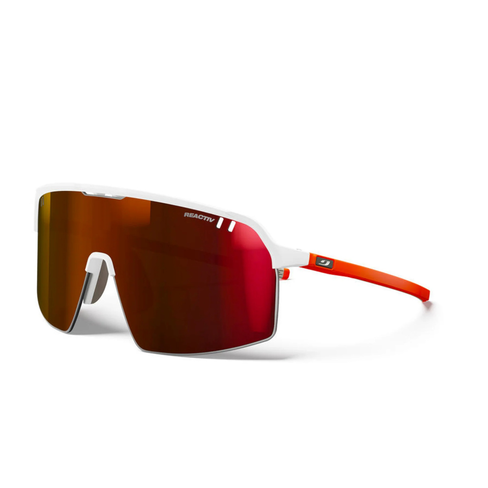 Julbo päikeseprillid Bianco Reactiv High Intensity Sunglasses, valge/oranž