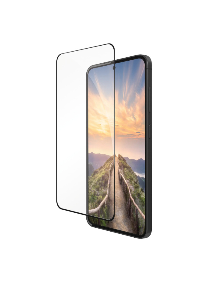 dbramante1928 kaitseklaas Eco-shield ekraanikaitse, Galaxy S24 FE, mustad servad