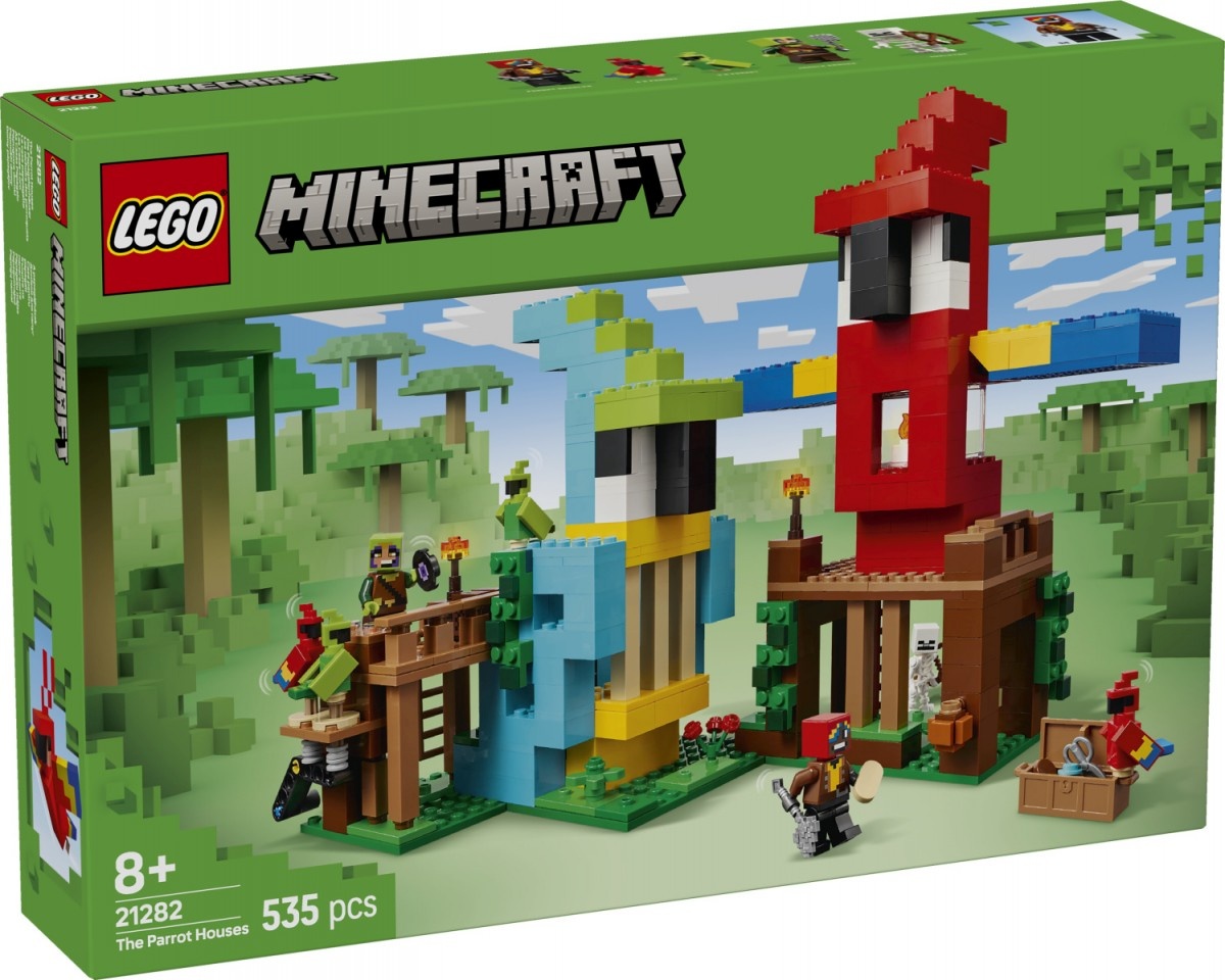 Lego klotsid Bricks Minecraft 21282 The Parrot Houses