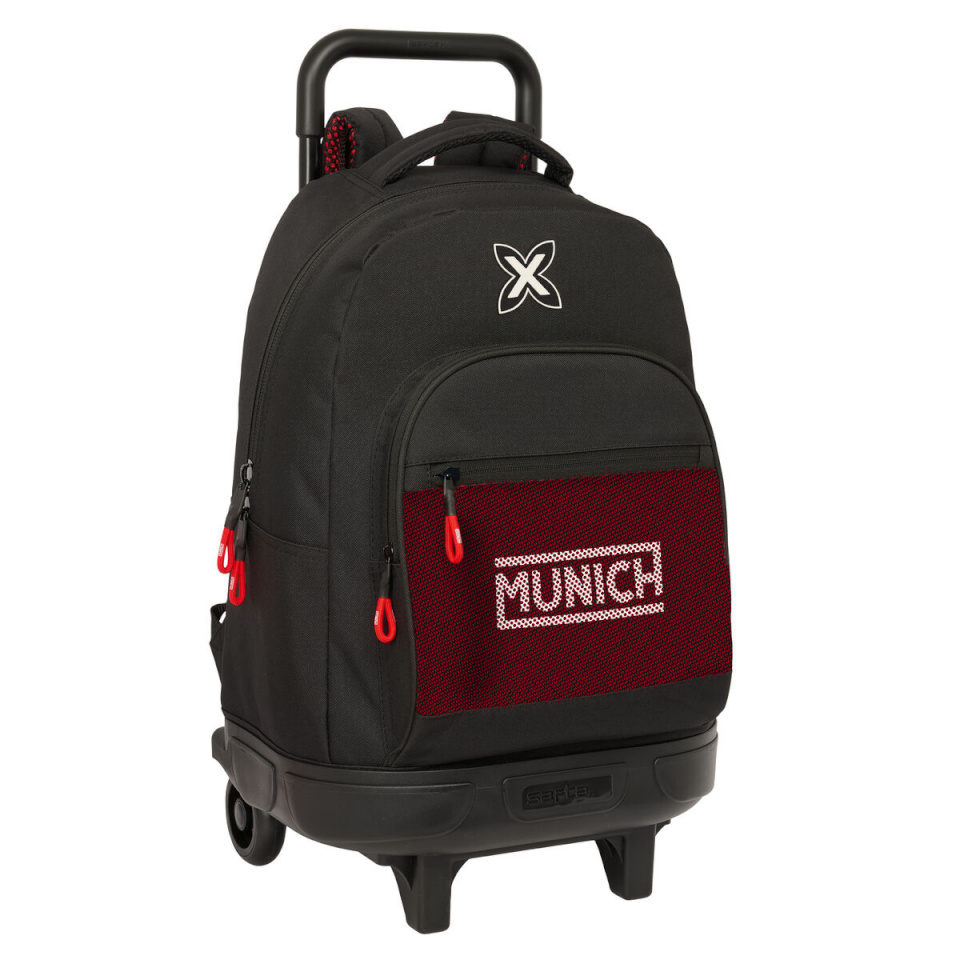 Munich seljakott Vulcan must 33x45x22cm