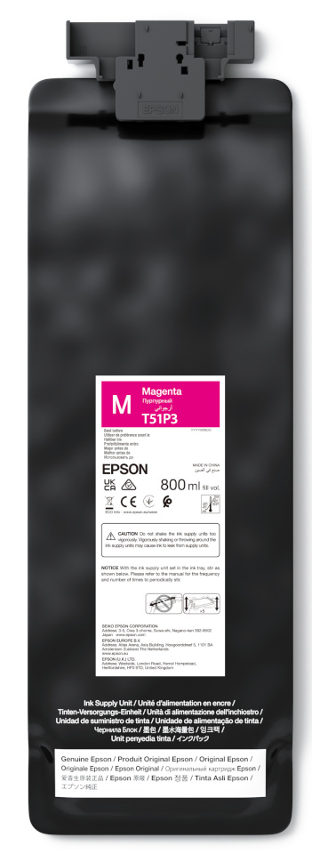 Epson UltraChrome GS3 T51P300 (800ML), tindikassett Ink Pack, Magenta