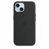 Apple kaitsekest Silicone Case with MagSafe for iPhone 15 Black, must