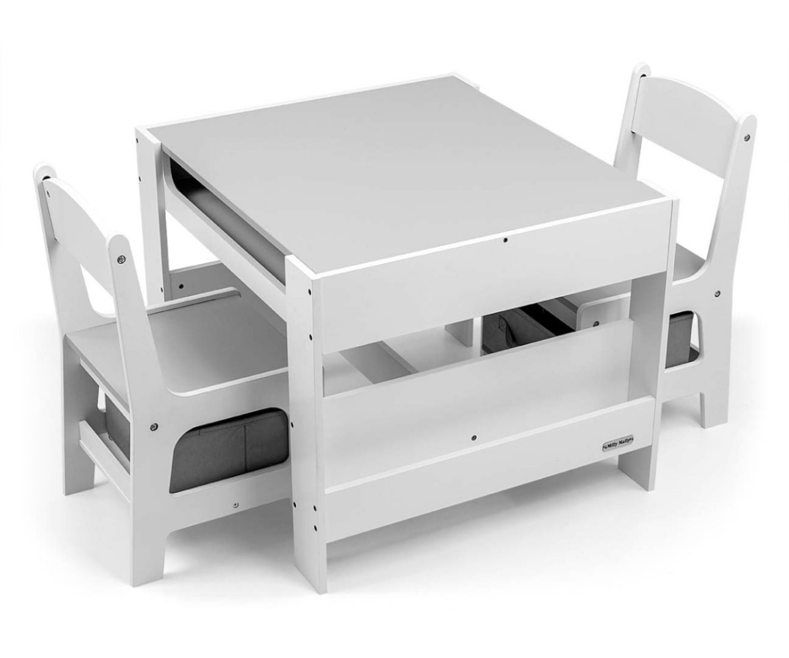 Milly Mally Set table and two krzesła Sven valge