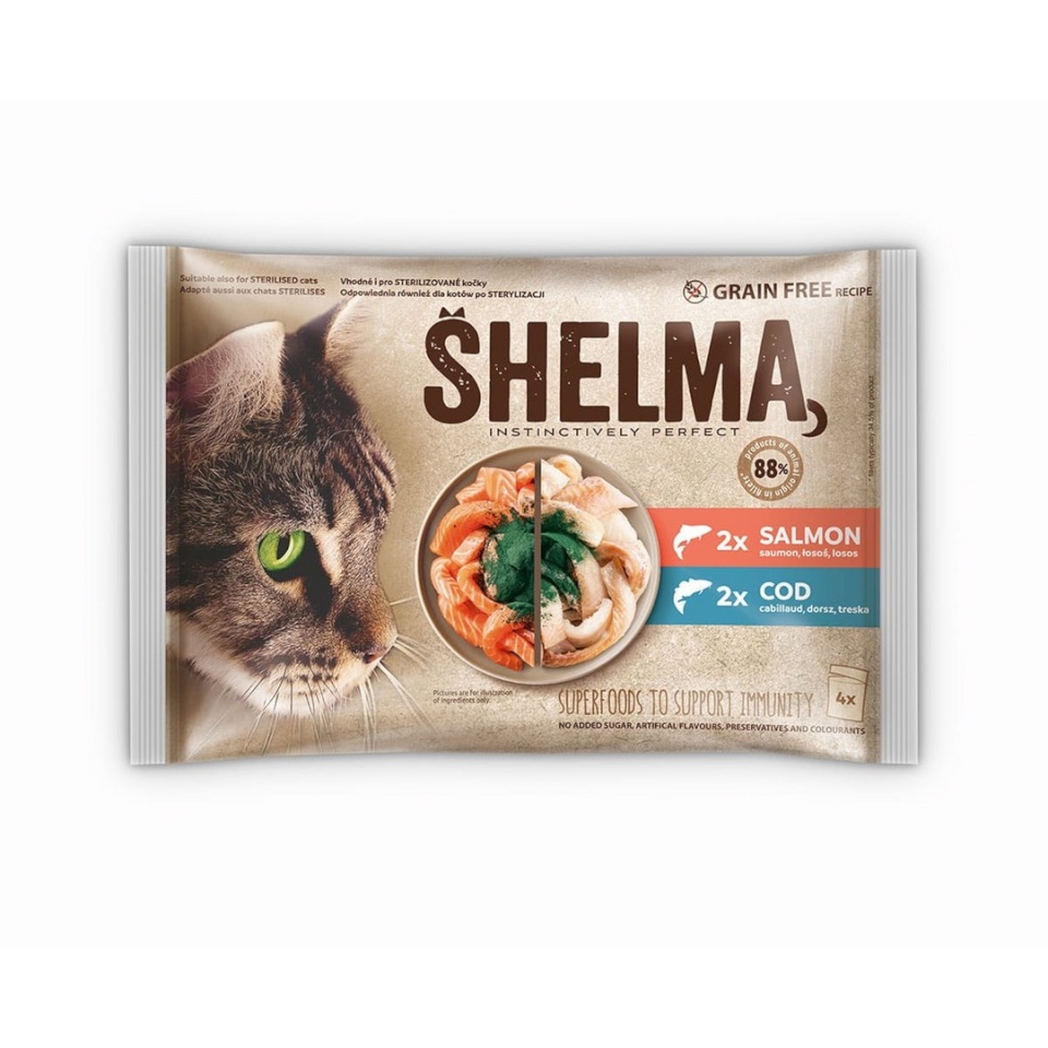 Shelma kassitoit with Salmon and Cod in Sauce, 4x85g