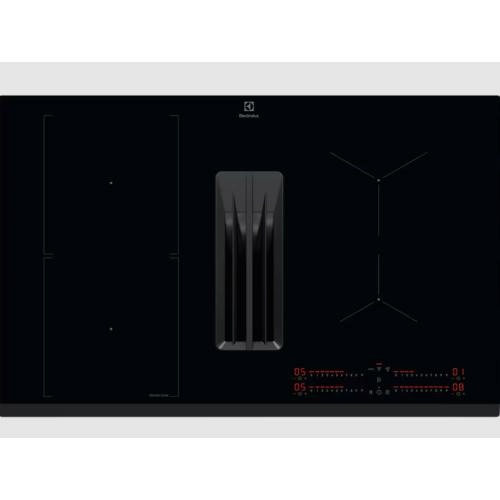 Electrolux Õhupuhastiga pliidiplaat , 4 x induktsioon, 81 cm, 650 m3/h, 66 dB, faasitud servad, must