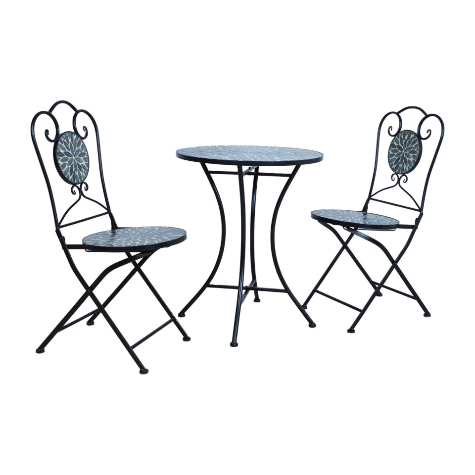 H4Y rõdukomplekt Mirt, laud ja 2 tooli, roheline