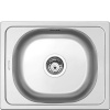 SMEG valamu LYP401 Omni, 50cm, käsitsi avatav, roostevaba teras