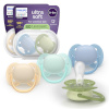 Philips Avent Ultra Soft lutt, 0–6 kuud, 4 tk, mitmevärviline