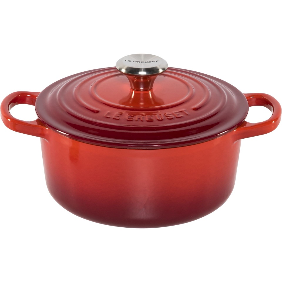 Le Creuset Signature Cast Iron Round Casserole 18 cm punane