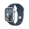 Apple nutikell Watch Series 9 GPS 45mm Silver Aluminum Case with Storm Blue Sport Band - M/L