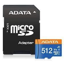 Adata mälukaart microSDHC 512GB UHS-I CL10 100/20 MB/s W/1 Adap.