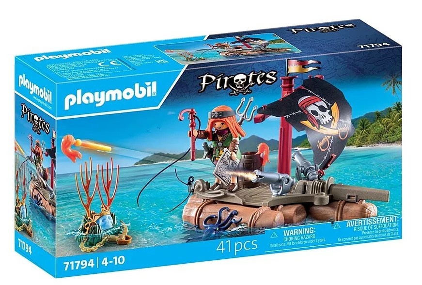 Playmobil klotsid Set z Pirates 71794 Piracka tratwa ze skarbem