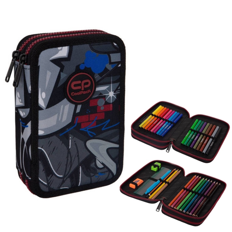 Coolpack pinal, täidetud, 2 lukuga - Jumper 2 Street Art