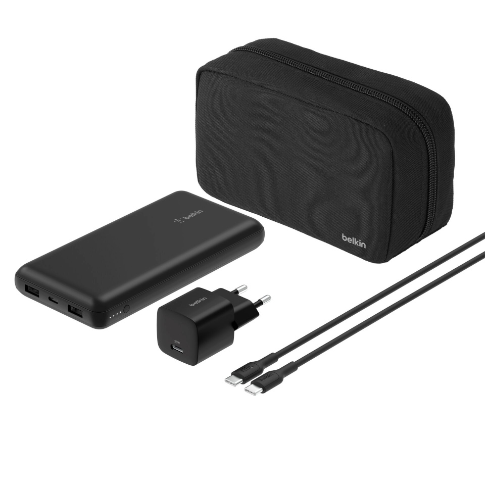 Belkin akupank BoostCharge Powerbank Set 20.000mAh USB-C Ladeg. BU042kqBK