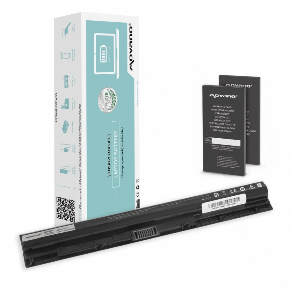 Movano sülearvuti aku M5Y1K VN3N0 991XP for Dell Inspiron 15 3451 - 2200 mAh (33 Wh)