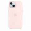 Apple kaitsekest Silicone Case with MagSafe for iPhone 15 Light Pink, heleroosa