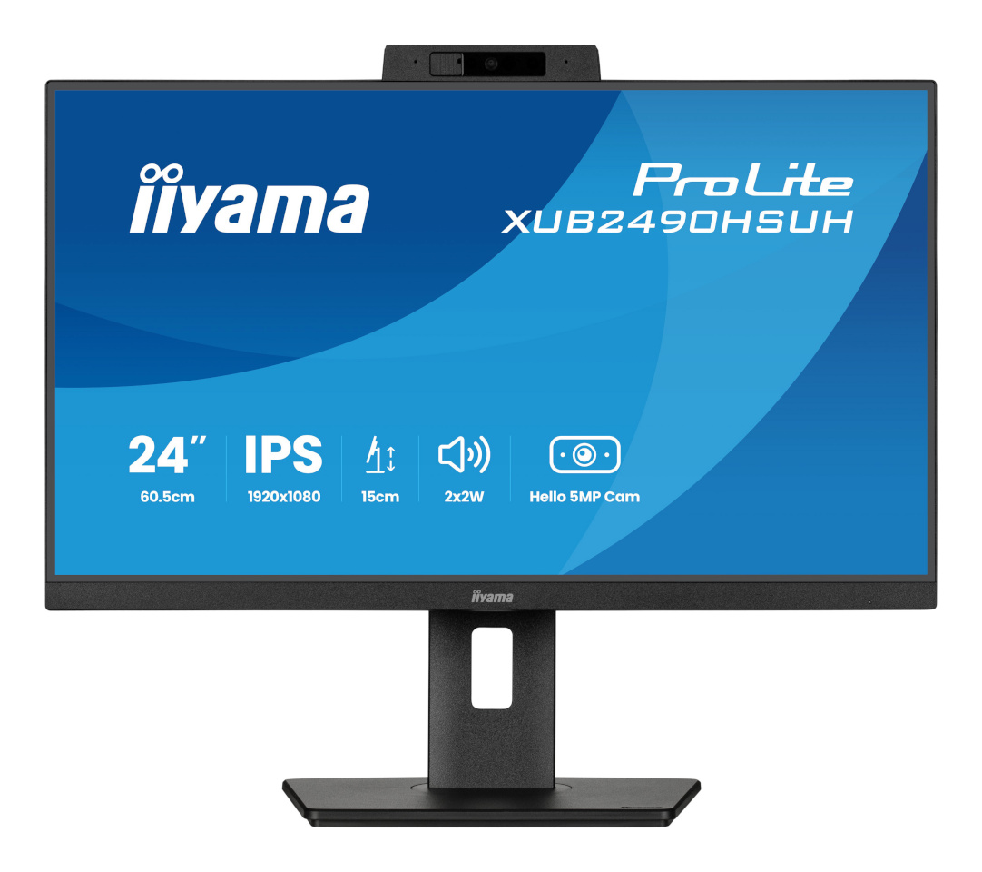 iiyama monitor 60.5cm (23.8") XUB2490HSUH-B2 16:9 HDMI+DP WebCam