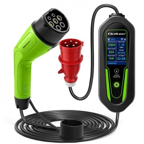 Qoltec elektriauto laadija Charger for EV and hybri ds 7kW 230V CEE32A WiFi
