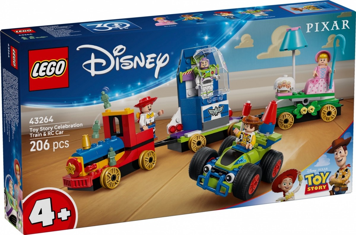 LEGO klotsid 43264 Disney Pixar Partyzug und das Auto RC aus Toy Story
