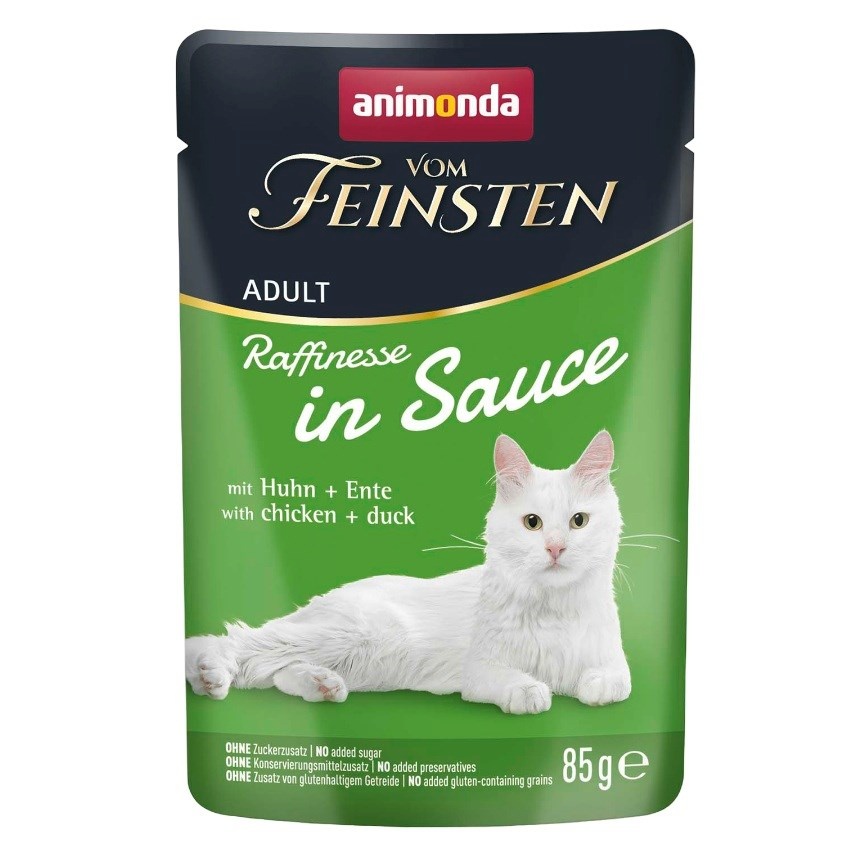 Animonda kassitoit Vom Feinsten Raffinesse in Sauce Chicken with Duck, 85g