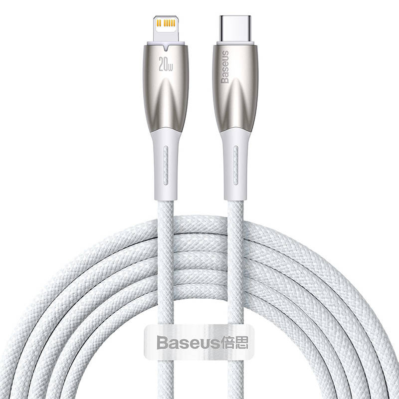 Baseus kaabel USB-C for Lightning Glimmer Series, 20W, 2m valge