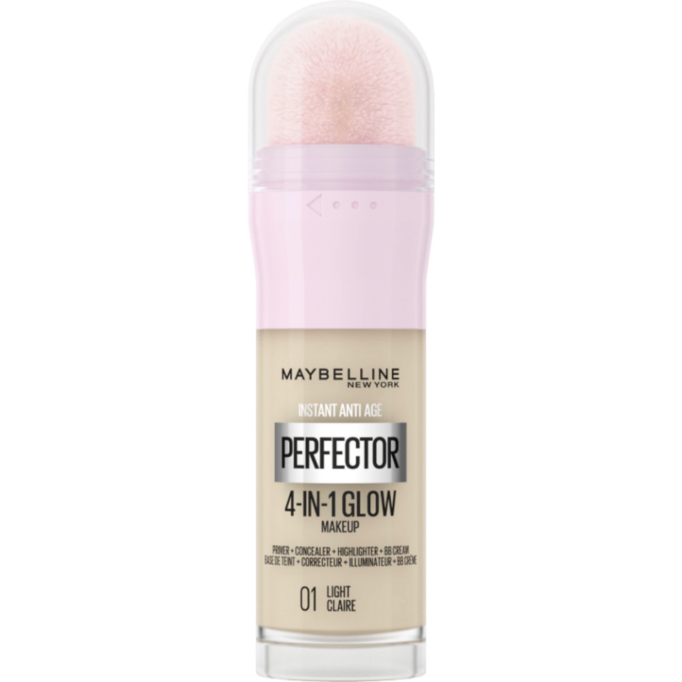 Maybelline jumestuskreem Instant Age Rewind Perfector 4-In-1 Glow 20ml, 01 Light, naistele
