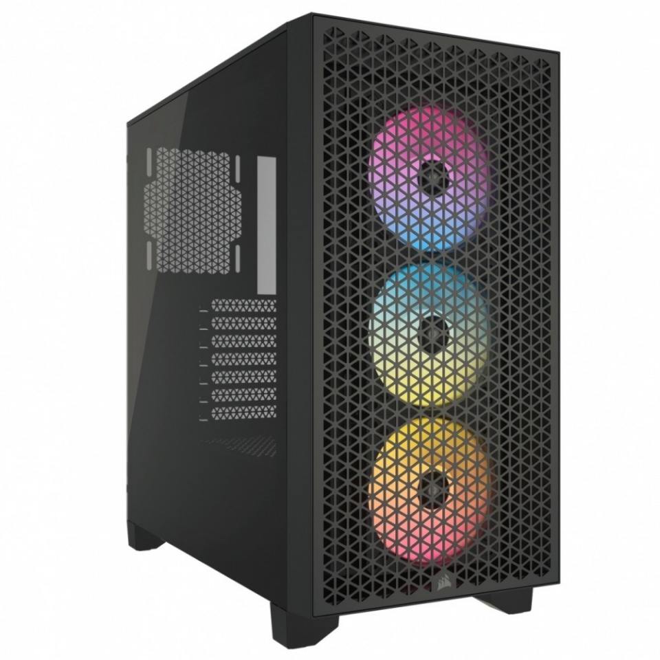 Corsair korpus Midi 3000D RGB Airflow (Tempered Glass) must