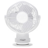 Adler ventilaator Rechargeable fan with clip | AD 7335 | Table Fan | 6 W | Diameter 12.7cm | Number of speeds 3 | Oscillation | valge