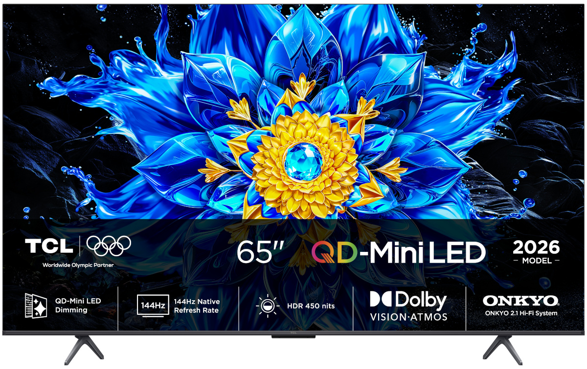 TCL televiisor P8L 65P8L TV 165.1 cm (65") 4K Ultra HD Smart TV Wi-Fi must 450 cd/m²