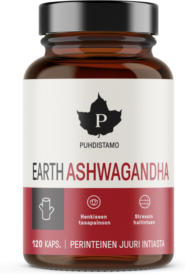 Puhdistamo toidulisand Earth Ashwagandha, 120tk