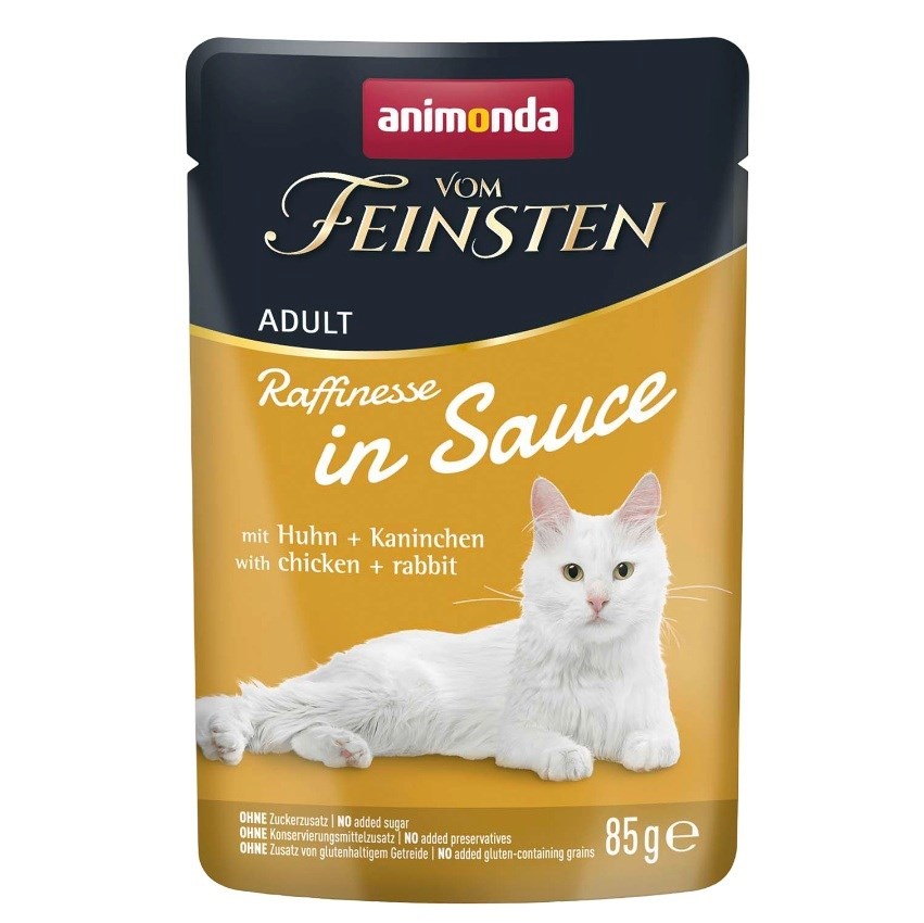 Animonda kassitoit Vom Feinsten Raffinesse in Sauce Chicken with Rabbit, 85g