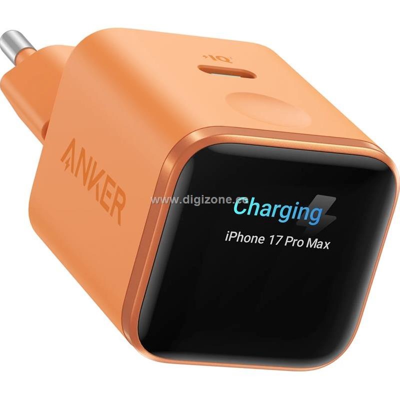 Anker laadimisadapter Nano Smart Display Charger, 45W, oranž