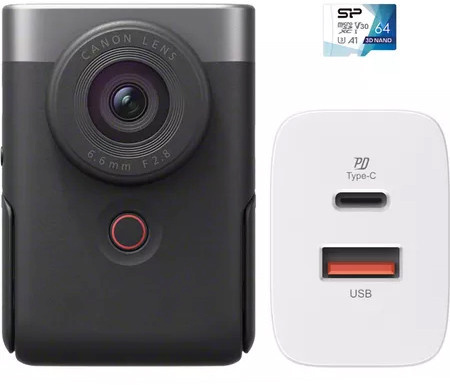 Canon Powershot V10 Starter Kit hõbedane