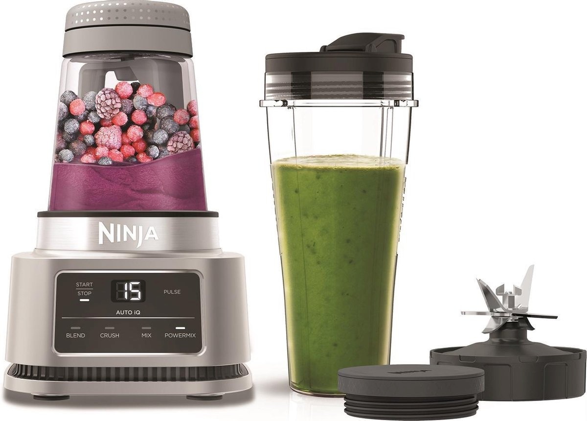 Ninja blender CB100EU Foodi 2in1 Power Nutri Blender with Smart Torque & Auto-iQ, roostevaba teras