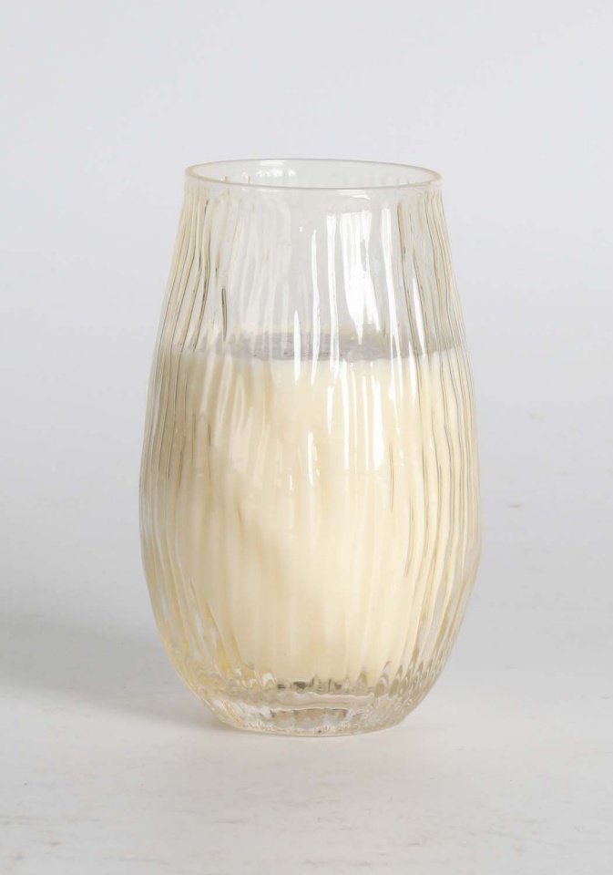 H4Y lõhnaküünal klaasis Nature Green, Fresh Aromatic, 13,5cm, valge