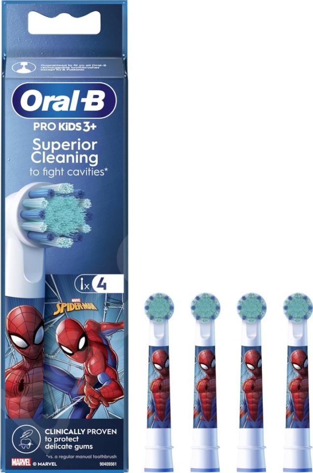 Oral-B lisaharjad Kids Brush Heads Spider-Man 4tk, lastele