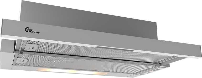 Thermex integreeritud õhupuhasti York III Lux Cooker Hood, 60cm, valge