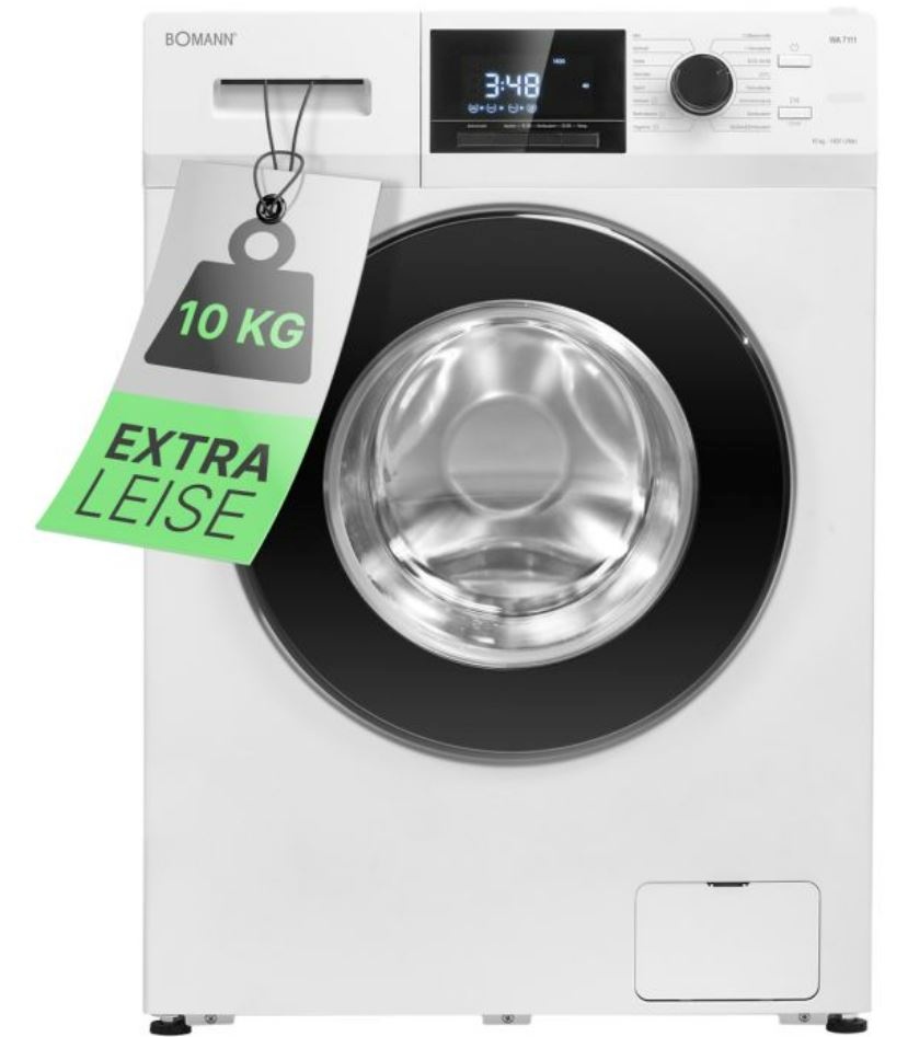 Bomann pesumasin WA7111 Washing Machine, 10kg, 1400 p/min, valge