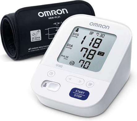 Omron vererõhumõõtja M3 Comfort Blood Pressure Monitor, valge