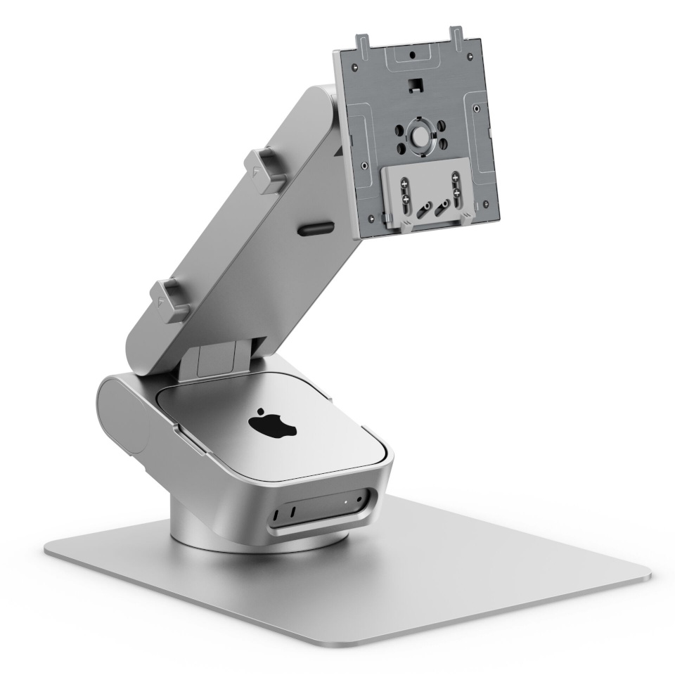 ALOGIC monitori kinnitus ASPEKT Omni Fold Stand Mac Mini for 32 Monitor hõbedane