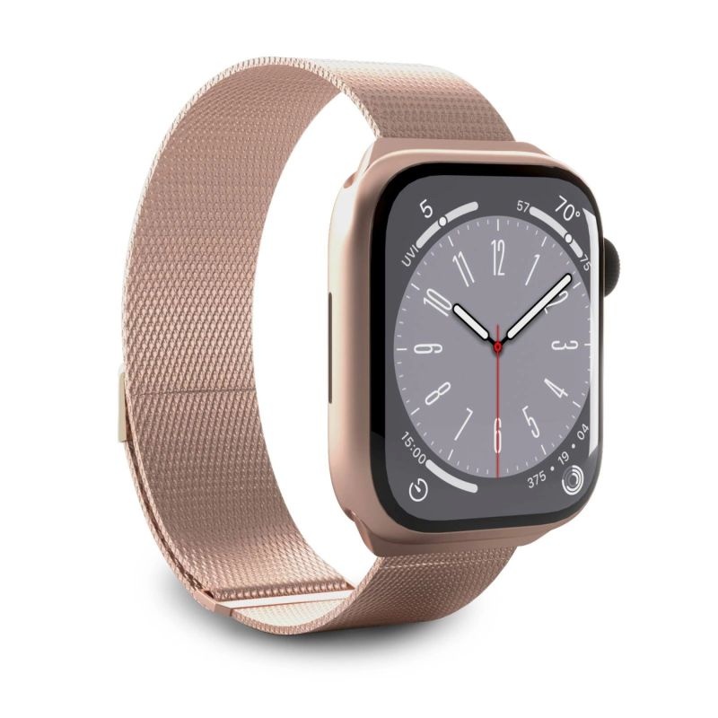 Puro Milanese Stainless Steel Apple Watch Band 38mm/40mm/41mm - Pink