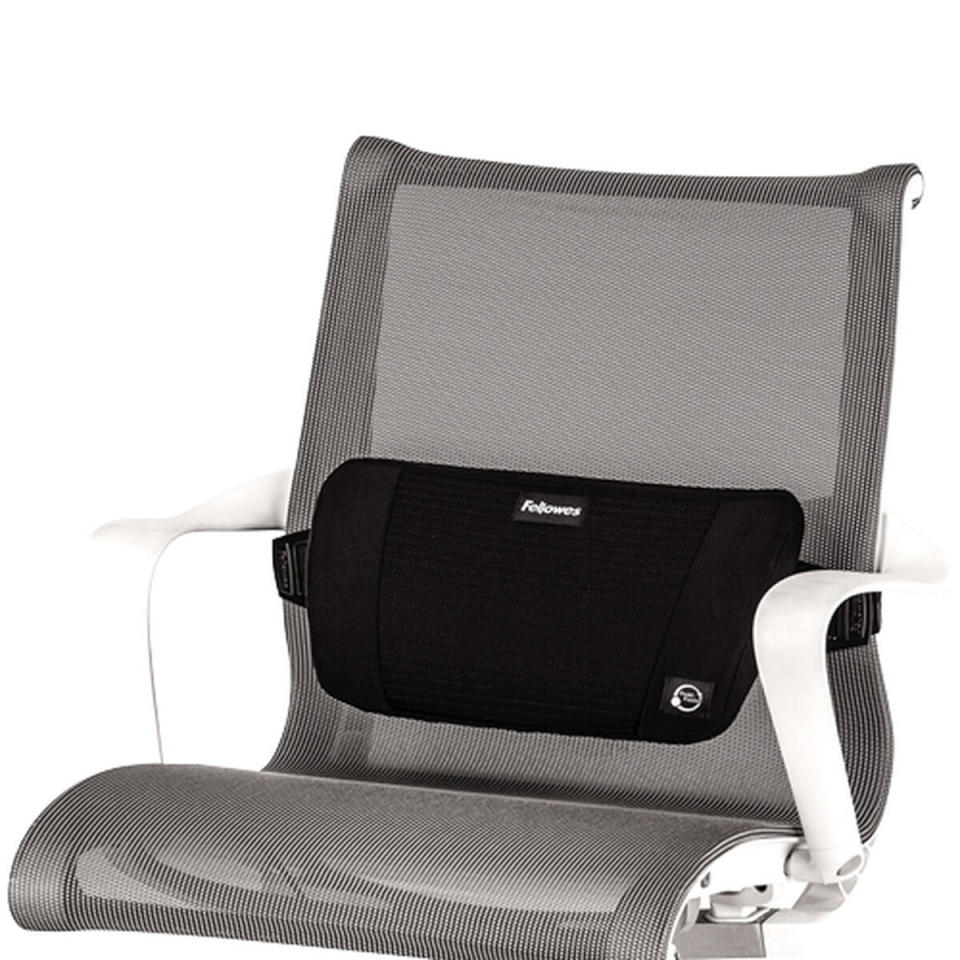 Fellowes seljatugi toolile PlushTouch Lumbar Support, must