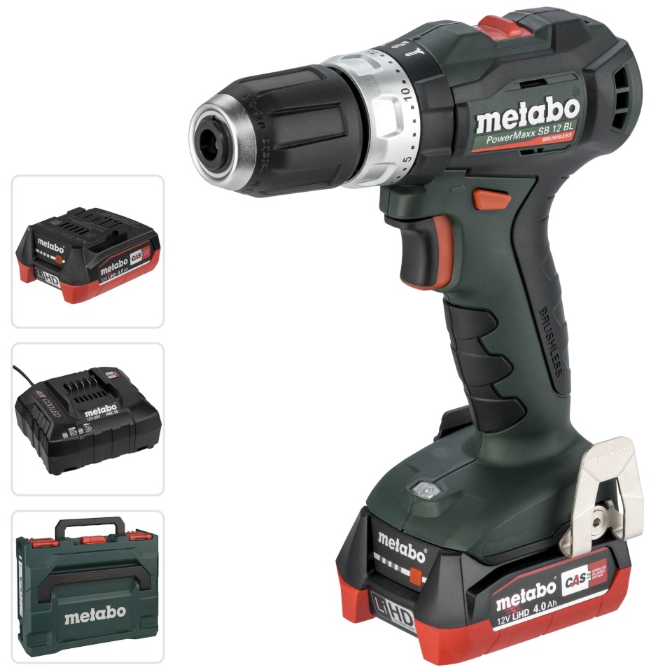 Metabo akutrell PowerMaxx SB 12 BL 2x 4,0Ah