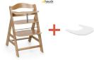 Hauck Alpha+ söögitool, naturaalne + Alpha Click alus, valge