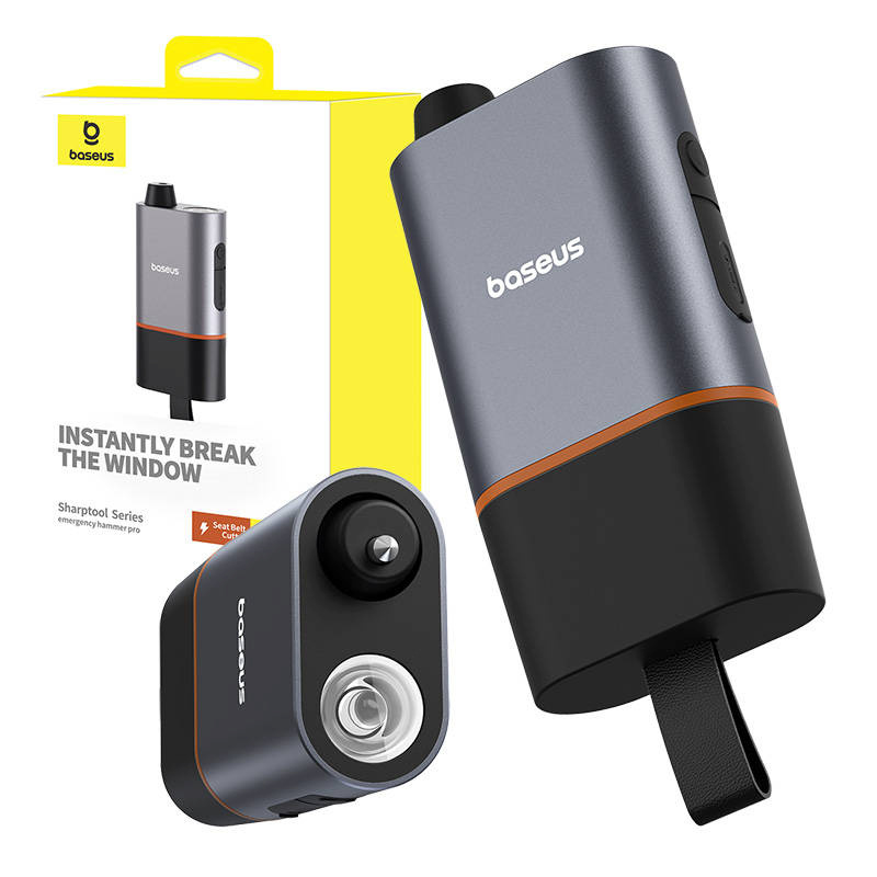 Baseus Sharp Tool Safety Hammer (Window-breaking+Safety belt cutting) must