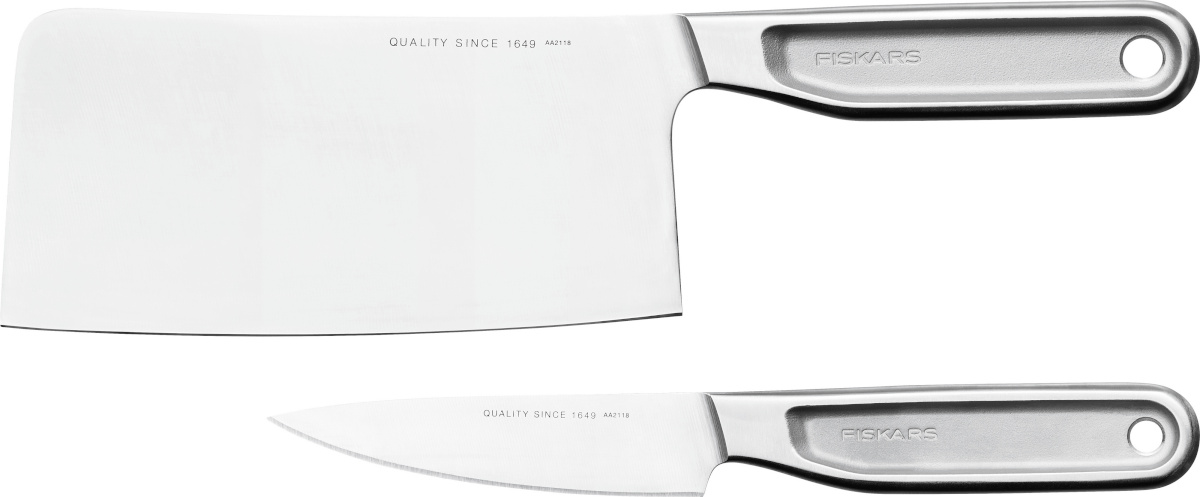 Fiskars nugade komplekt All Steel Cleaver Knife Set, 2tk, hõbedane