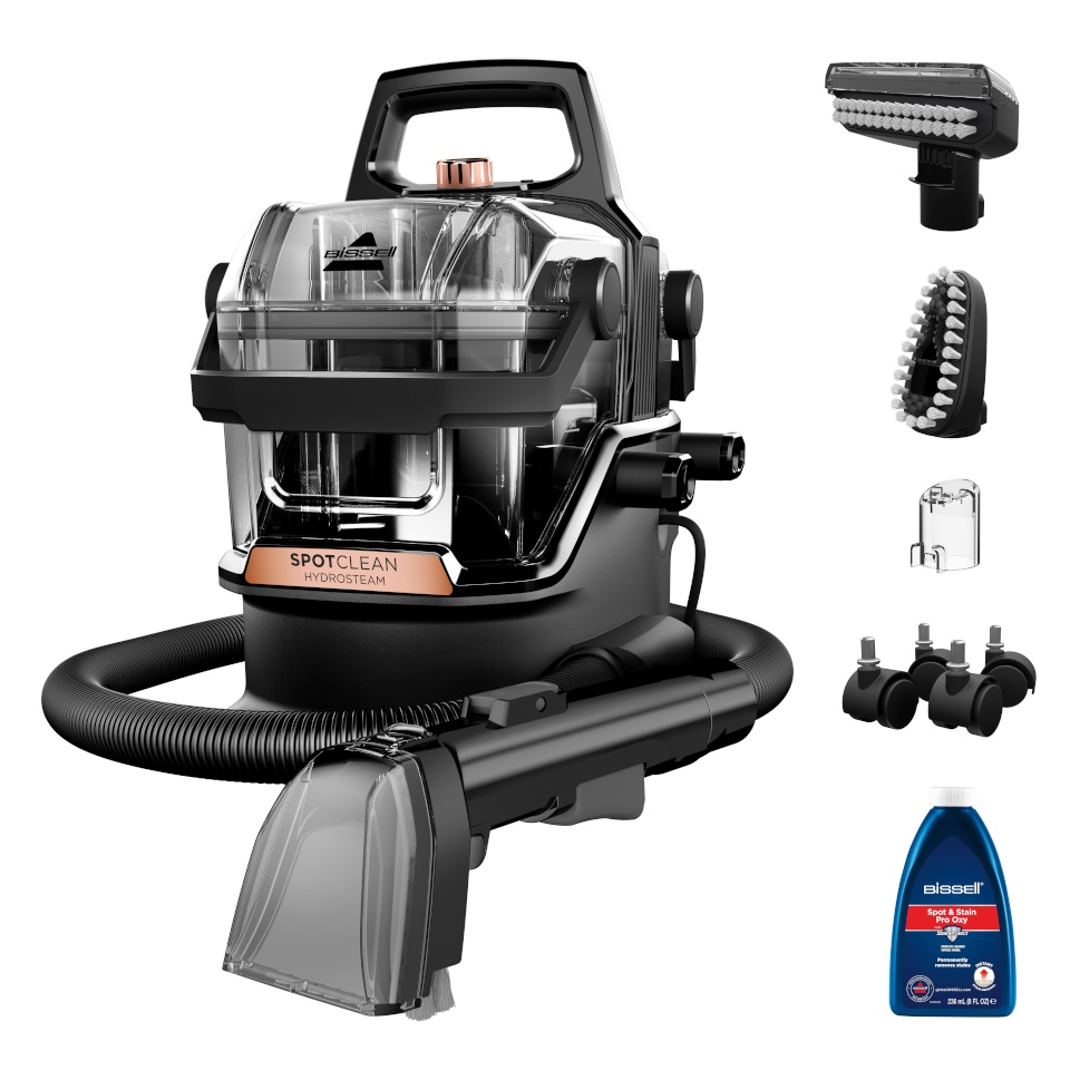 Bissell vaiba- ja polstripuhastaja B3700N SpotClean Hydrosteam Pro Portable Carpet and Upholstery Cleaner, must